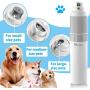 Ayzaw Dog Nail Grinder with LED Light, Stepless Speed Quiet Dog Nail Trimmer for Small Medium Large Dogs & Cats