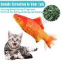 3 Pack Flopping Fish Cat Toy,Electric Moving Realistic Simulation Fish, Wiggle Fish Catnip Kicker Toys, Motion Kitten Toy, Plush Fun Interactive Pets Pillow Chew Bite Kick Supplies for Cat Exercise