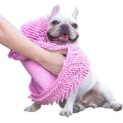 GoChes Dog Towel - Super Absorbent Quick Dry Dog Shammy Towels with Hand Pockets, Microfiber Pet Bath Towels for Drying Small, Medium, Large Dogs and Cats