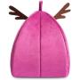 Hollypet Self-Warming 2 in 1 Foldable Comfortable Triangle Cute Pet Cat Bed Tent House