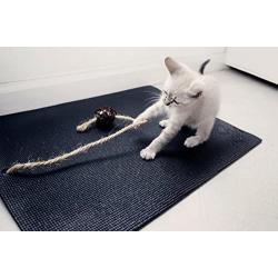 Feline Yogi Cat Yoga Mat with Cat Toy. Cat Scratcher, Bed, Activity Play Mat with Catnip Toy.