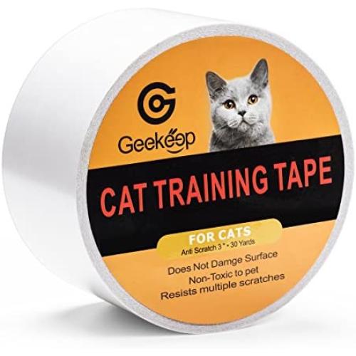 G GEEKEEP Pet Cat Scratch Prevention Tape, Door,Furniture,Couch and Leather Scratch Guard Protector Tape for Cats and Pets, 3 Inches x 30 Yards