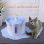 Studyset Pet Fountain,2.6L Automatic Water Dispenser Silica Gel Drinking Pad Set for Dogs Cats Supplies Orange L