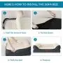 Bedsure Orthopedic Pet Sofa Beds for Small, Medium, Large Dogs & Cats - 42''x32''x7'' Extra Large Dog Beds, Grey - Memory Foam Couch Dog Bed with Removable Washable Cover - Bolster Dog Beds Bedsure Orthopedic Pet Sofa Beds for Small, Medium, Large Dogs & Cats - 42''x32''x7'' Extra Large Dog Beds, Grey - Memory Foam Couch Dog Bed with Removable Washable Cover - Bolster Dog Beds