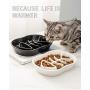 Slow Feeder Cat Dog Bowl Ceramic Kitten Bowl Fun Interactive Feeder Bowl Preventing Pet Feeder Anti-Gulping Healthy Eating Diet cat Bowls