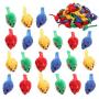 Okuna Outpost Cat Mice Toys, Colorful Mouse Rattles for Pets in 4 Colors (2 x 0.7 in, 60 Pieces)