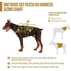 OneTigris SGT Patch K9 Mesh Soft Padded Harness Patch Paneled Walking Vest with Vertical Handle
