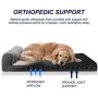 EMME Orthopedic Dog Bed for Small, Medium and Large Dogs T-Shape Bolster Pet Beds Ultra Plush with Removable Cover Washable