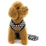 Dog Puppy Harness Vest Classic Dot No Pull Vest Harness Soft Mesh Adjustable Fabric Pet Nylon Vest Dog Harness Leash Set Leads