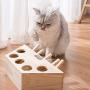 HSHXY Pet Toy Interactive Cat Toy, Fun Hunting Toys, Solid Wood Rat Educational Toys Games for Pet Cat Kitten Play Fun Excercise