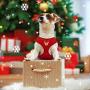 SCENEREAL Christmas Dog Harness Vest with Leash Set 2 Packs -Holiday Adjustable Soft Mesh Harnesses Snowman Elk Pattern Label Green Red Medium
