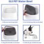 ELSPET Dog Water Bowl Dispenser - Spill Proof or No Spill Slow Water Feeder, Dripless, Automatic and Anti-Splash, Vehicle Carried Travel Animal Pet Bowls for Dogs/Cats - No Wet Mess, Easy to Clean