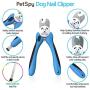 PetSpy Best Dog Nail Clippers and Trimmer with Quick Sensor - Razor Sharp Blades, Safety Guard to Avoid Overcutting, Free Nail File - Start Professional & Safe Pet Grooming at Home