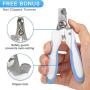 lzndeal Dog Nail Grinder with LED Light - Ultra Quiet Dog Nail Trimmer with 2 Speed Modes, Comes with a Pet Nail Clipper, Dog Nail Grinder for Small, Large Dogs and Cats.
