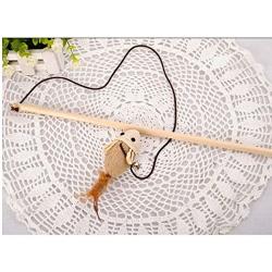 Wooden Pole Hemp Mice Mouse Tease Cats Rods Plaything Environmental Fashion Wood Pet Toys