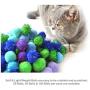 BALLMIE Cat Toys Ball Soft Crinkle Sparkle Balls Pom Pom Cat Balls Cat Ball