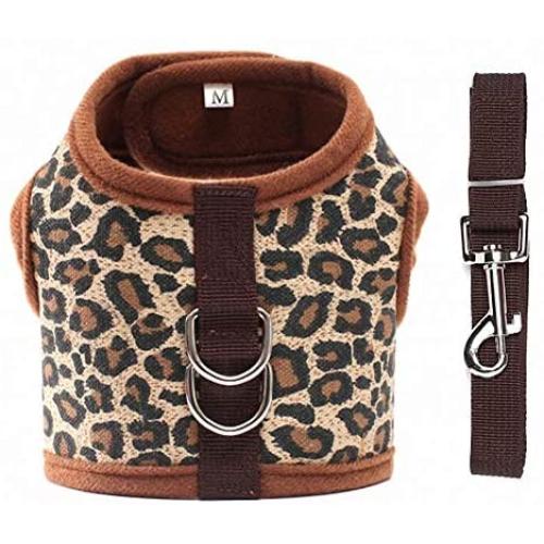 Pet Dog Harness Soft Comfortable Adjustable Strong Dog Harness for Small Medium Large Dog Cat Leash Harness PY0030 Leopard 24x7.5 cm Pet Dog Harness Soft Comfortable Adjustable Strong Dog Harness for Small Medium Large Dog Cat Leash Harness PY0030 Leopard 24x7.5 cm