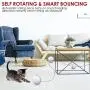 DELOMO Smart Interactive Cat Toy Ball, Automatic Rolling Ball, USB Rechargeable Cat Light Toy, 360 Degree Self Rotating Ball with Spinning Light, Upgraded Cat Exercise Chaser Toy, White DELOMO Smart Interactive Cat Toy Ball, Automatic Rolling Ball, USB Rechargeable Cat Light Toy, 360 Degree Self Rotating Ball with Spinning Light, Upgraded Cat Exercise Chaser Toy, White