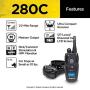 Dogtra 280C 1-Dog Remote Training Collar - 1/2 Mile Range, Waterproof, Rechargeable, Static, Vibration - Includes PetsTEK Dog Training Clicker