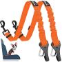 AUTOWT Dog Seat Belt, Upgrade 2 in 1 Latch Bar Attachment Dog Car Seatbelt Metal Buckle Elastic Bungee Buffer Reflective Nylon Belt Tether Connect to Dog Harness for Pet Safety