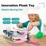 Electric Moving Fish Cat Toy Dog Chew Toy, Bite Toy for Indoor Cats Dogs Plush Toy for Kitten Puppy Kicker Fish Toy Pillow for Cats Dogs Catnip Cat Fish Toy Interactive Training Toy for Pet Squeak Toy