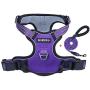 Hikiko Dog Harness and Leash Set,Adjustable Reflective Breathable Oxford Soft Vest Easy to Control Suitable Outdoor Walking for Small Medium and Large Dogs