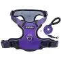 Hikiko Dog Harness and Leash Set,Adjustable Reflective Breathable Oxford Soft Vest Easy to Control Suitable Outdoor Walking for Small Medium and Large Dogs