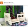 Pet Bed Indoor Wooden Dog/Cat House Bed, Pine Wood Pet Cot with Stair Steps for Dog Easy Climbing to Bed Home for Cats Y