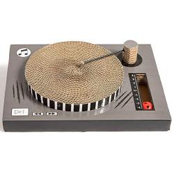 NANDOG Corrugated Cardboard Cat Scratcher Scratching Pad Record Player