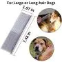 KABUDA 3 Pack Pet Comb, Chrome Electroplating Steel Combs in 3 Sizes (19 x 3 cm, 19 x 4 cm, 19 x 5 cm) for Dogs, Cats, and Other Pets with Different Lengths of Hair (Pack of 3)