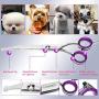 FanArti 8'' Stainless Steel Dog Grooming Scissors Kit With Blunt Round Tip Professional 4CR Heavy Duty Titanium Coated Pet Trimmer Kit Low Noise Thinning, Straight, Curved Shears Comb for Long Hair