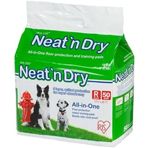 IRIS USA Neat n Dry Premium Pet Training Pads, Regular IRIS USA Neat n Dry Premium Pet Training Pads, Regular