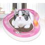 Heart-Shaped Cat Kitten Scratcher Scratching Pad Board Pet Toy Grinding Cat Claw Toys with Bell Balls
