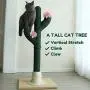 PetnPurr Handmade Cactus Cat Scratching Post for Large and Multiple Cats – Designed for Vertical Scratch, Stretch and Climb