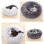 Blusea Donut Cuddler Pet Bed, Self Warming Cat Bed, Ultra-Soft Dog Calming Cushion Kennels, Washable Round Plush Sofa Bed for Cats Dogs Kittens Puppies Indoor, Diameter 15.7- 39.4