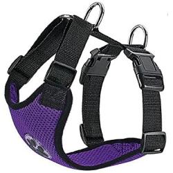 SlowTon Dog Harness, Pet Vest Harness for Dogs Safety in Car Adjustable Neck and Chest Strap Breathable Soft Fabric Multifunctional Vest with Quick Release for Travel Walking Daily Use