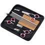 Freewindo Dog Grooming Scissors Kit with Safety Round Tip, Heavy Duty Stainless Steel Dog Scissors Set Include Straight, Curved, Thinning Scissors and Grooming Comb for Dog Cat Hair Care