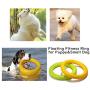 Small Dog Toys Ring Water Floating, Outdoor Fitness Flying Discs, Tug of War Interactive Training Ring for Puppy to Small Dogs, 8 inch