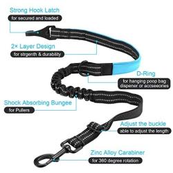 JHMY 1 Packs Dog Seatbelt, Adjustable Dog Leash with Latch Bar Attachment, Car Safety Belt for Medium and Large Dog, Reflective and Heavy Duty Hardware Including Tangle-Free Swivel Attachment.