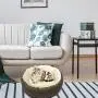CHEWIE Comfortable Round Cat Bed and Small Dog Bed, Bite Resistance, Non-Slip and Waterproof Bottom,High Walls, Machine Washable