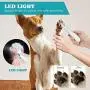 Dog Grooming Clippers, Electric Cordless Pet Hair Trimmer, LED Lighting Dog Trimmers Clippers, 2-Speed USB Rechargeable Electric Pet Clippers for Small Dogs Cats Around Face, Paws, Eyes, Ears, Rump