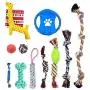 Sundrawy Dog Rope Toys Set for Puppies and Small Dog Chew Toys with Ball Bone Frisbee for Small Medium Breed Dog Teething Toys-Cotton (12 Pack, Small/Medium)