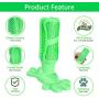 Dog Toothbrush Chewing Toys Rubber Dog Tooth Cleaning Stick Anti bite Care with Toothpaste Reservoir (Green, L)