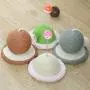 ocijf179 Cat Ball Toy Pet Kitten Sisal Rope Weave Ball Wear-Resistant Cat Scratching Board Playing Toy - Beige
