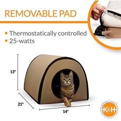 K&H Pet Products Mod Thermo-Kitty Heated Shelter Great for Outdoor Cats