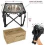 Leashboss Camping Feeder Single Outdoor Elevated Dog Bowl, 10.5” Travel Raised Dog Feeder for Medium and Large Dogs, Includes 2 Quart Stainless Steel Bowl