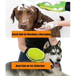 GOLDEAL Multi-Functional Pet Grooming Glove with Soft Pins for Dog & Cat & Horse with Long & Short Fur.