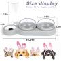 zxcvbn Three Dogs Cat Bowl Set，15°Tilt and 360°Rotatable Double Food Bowl，Double Bowl of Wet and Dry Food with Automatic Water Bottle Bowl，Small and Medium Dogs and Cats use