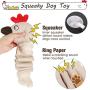 Plush Dog Squeaky Toys - Crinkle Paper Inside, Dog Chew Toys, Relieve Boredom and Anxiety for Small Medium Large Dogs, Stuffed Animal Chicken Design, Ideal Gift for Dogs