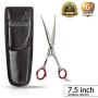 Laazar 7.5” Curved Dog Grooming Scissors with Storage Case| Sharp Pet Groomer Shears for Cats and Dogs | Premium Stainless Steel | Hair Grooming Tools and Supplies for Pets